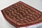 5x7Ft, Afghan Geometric Wool Rug – Hand-Knotted Turkmen Area Carpet, Oriental Living Room or Dining Room Rug, Boho Area Rug 200x150 cm