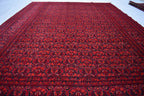 10x12Ft, Handmade Tribal Wool Rug – Hand-Knotted Flat Weave Marchak Gul Area Carpet, Boho Bedroom Rug, Large Wool Floor Decor 364x296cm