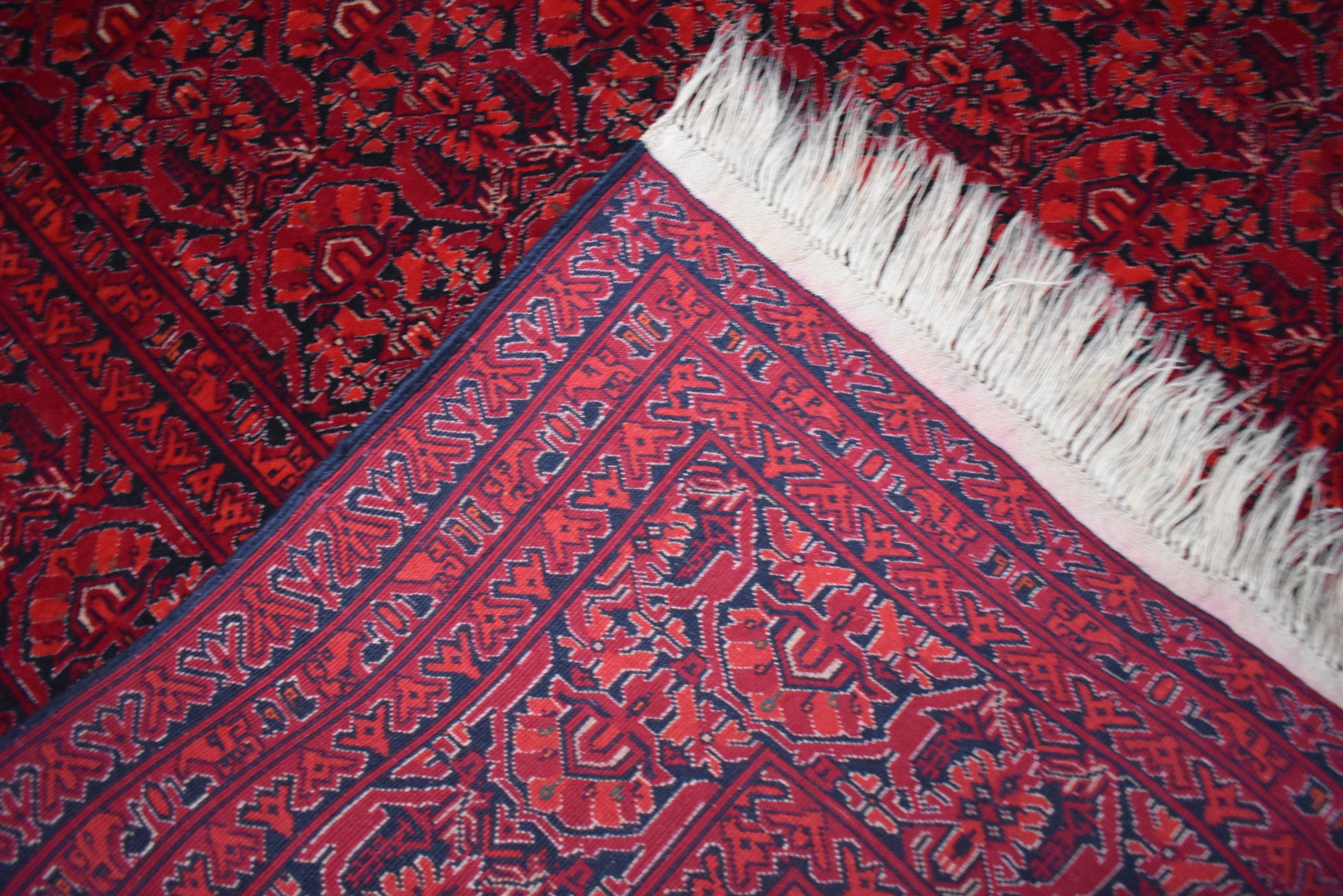 10x12Ft, Handmade Tribal Wool Rug – Hand-Knotted Flat Weave Marchak Gul Area Carpet, Boho Bedroom Rug, Large Wool Floor Decor 364x296cm