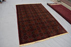 8.0 x 6.0 Ft Tekke Turkmen Oriental Bedjar Wool Rug Living Room Rug Bedroom Rug Antique Hand knotted Wool Rug Vintage Rug