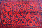 5x7 Afghan Bukhara Rug, Afghan Handmade Wool Rug, Oriental Turkoman Hand-knotted Wool Rug, Living Room Rug, Bedroom Rug, Afghan Rug