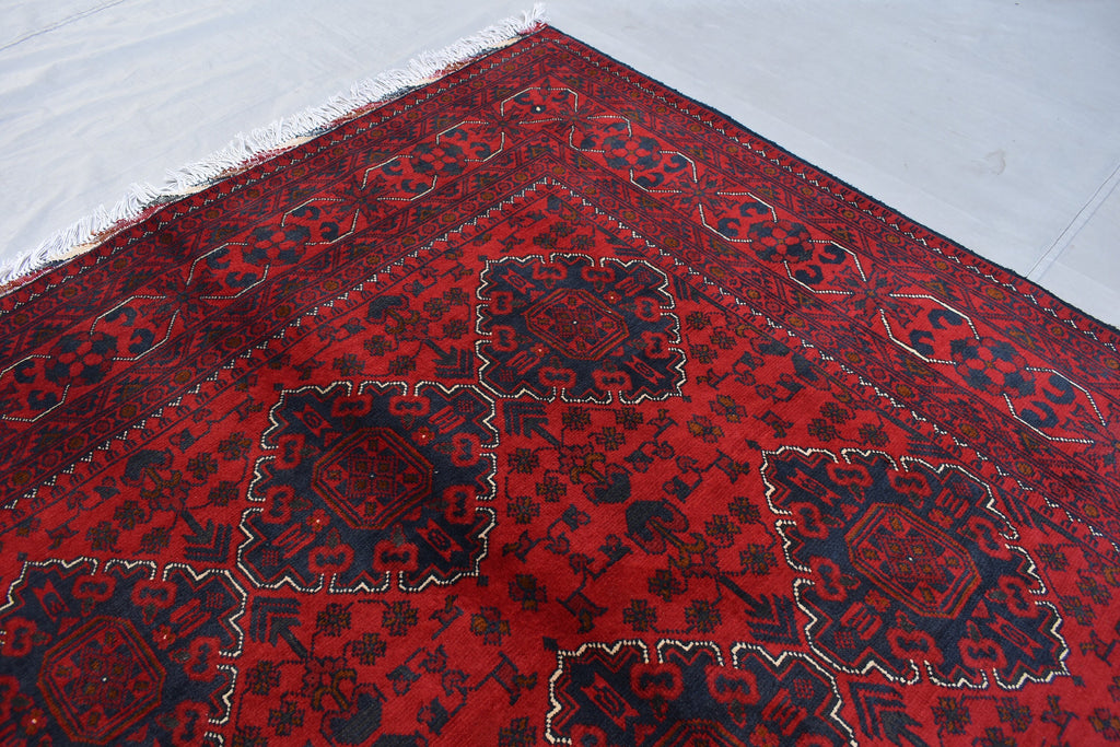 5×7 Afghan Bukhara Rug, Afghan Handmade Wool Rug, Oriental Turkoman Hand-knotted Wool Rug, Living Room Rug, Bedroom Rug, Afghan Rug
