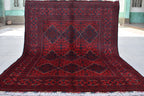 5×7 Afghan Bukhara Rug, Afghan Handmade Wool Rug, Oriental Turkoman Hand-knotted Wool Rug, Living Room Rug, Bedroom Rug, Afghan Rug
