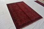 7.5×4.11 Ft Afghan Bukhara Rug, Afghan Handmade Wool Rug, Oriental Turkoman Hand-knotted Wool Rug, Living Room Rug, Bedroom Rug, Afghan Rug