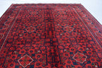 7.5×4.11 Ft Afghan Bukhara Rug, Afghan Handmade Wool Rug, Oriental Turkoman Hand-knotted Wool Rug, Living Room Rug, Bedroom Rug, Afghan Rug