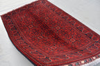 4x7Ft Afghan Handwoven Bukhara Rug, Turkmen Oriental Red Wool Carpet, Rustic Home Decor Bedroom Rug, Living Room Rug, Office Rug, Rug Gift