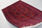 5x7Ft Afghan Bukhara rug, Turkmen handmade Wool rug, Khal Muhammadi Khamyab Bukhara Tribal rug, Living room rug, bedroom rug