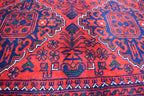 5x7Ft Afghan Bukhara rug, Turkmen handmade Wool rug, Khal Muhammadi Khamyab Bukhara Tribal rug, Living room rug, bedroom rug