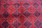 6.7 x4.10 Ft Afghan Bukhara rug, Turkmen handmade Wool rug, Custom Khal Muhammadi Khamyab Bukhara rugs, Tribal rug, Living room, Office rug