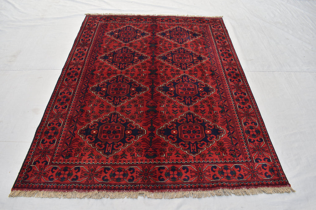 6.4 x4.9 Ft Afghan Bukhara rug, Turkmen handmade Wool rug, Custom Khal Muhammadi Khamyab Bukhara rugs, Tribal rug, Living room, Office, rug