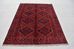 6.4 x4.9 Ft Afghan Bukhara rug, Turkmen handmade Wool rug, Custom Khal Muhammadi Khamyab Bukhara rugs, Tribal rug, Living room, Office, rug