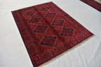6.4 x4.9 Ft Afghan Bukhara rug, Turkmen handmade Wool rug, Custom Khal Muhammadi Khamyab Bukhara rugs, Tribal rug, Living room, Office, rug
