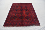 7x5 Afghan Bukhara Rug, Turkmen handmade Wool Rug, Rugs For Living Room, Bedroom Rug, Perfect For Dining Room-Bohemian Decor 6.9x5.0 ft