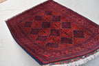 7x5 Afghan Bukhara Rug, Turkmen handmade Wool Rug, Rugs For Living Room, Bedroom Rug, Perfect For Dining Room-Bohemian Decor 6.9x5.0 ft