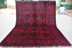7x5 Afghan Bukhara Rug, Turkmen handmade Wool Rug, Rugs For Living Room, Bedroom Rug, Perfect For Dining Room-Bohemian Decor 6.9x5.0 ft