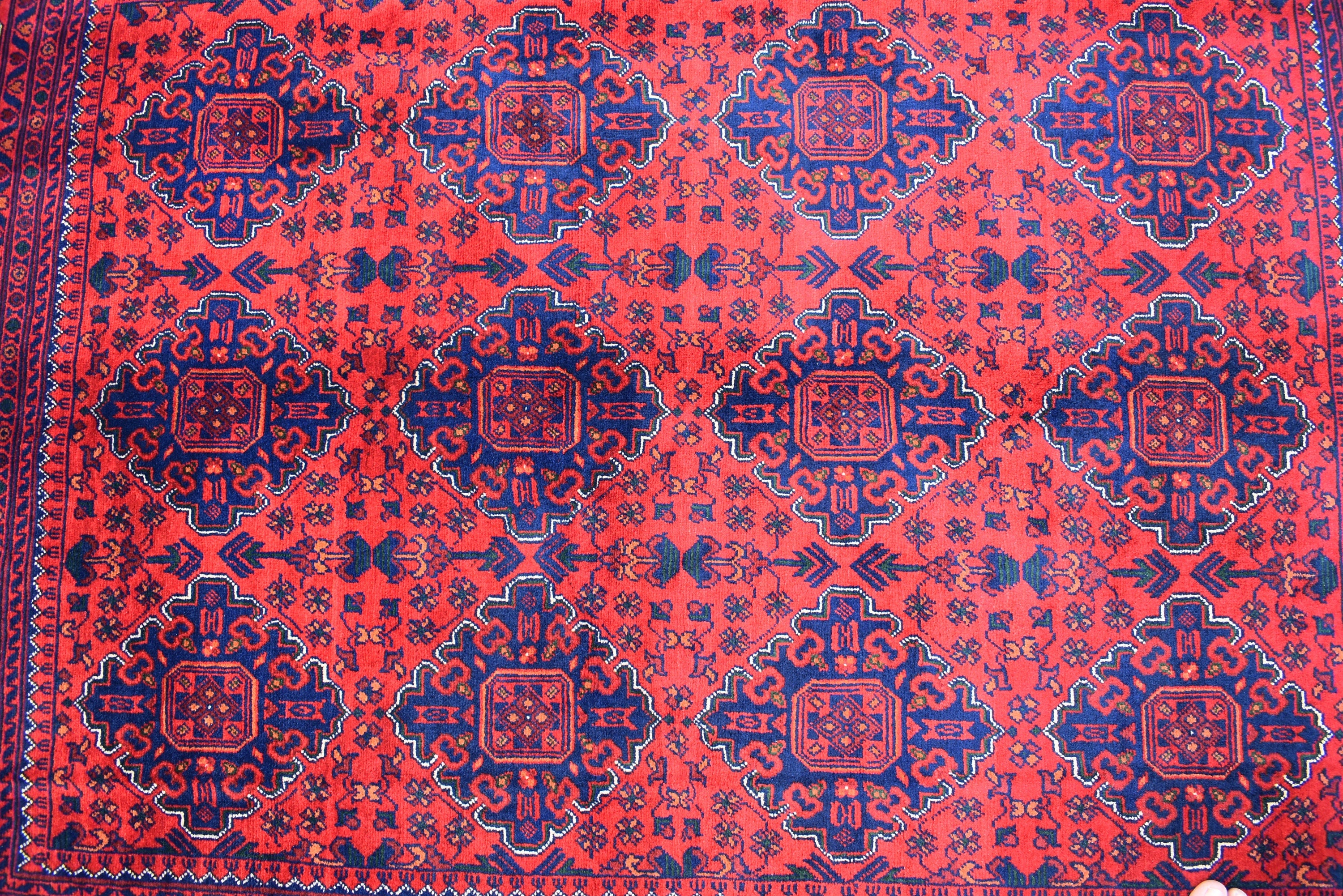 7x5 Afghan Bukhara Rug, Turkmen handmade Wool Rug, Rugs For Living Room, Bedroom Rug, Perfect For Dining Room-Bohemian Decor 6.9x5.0 ft