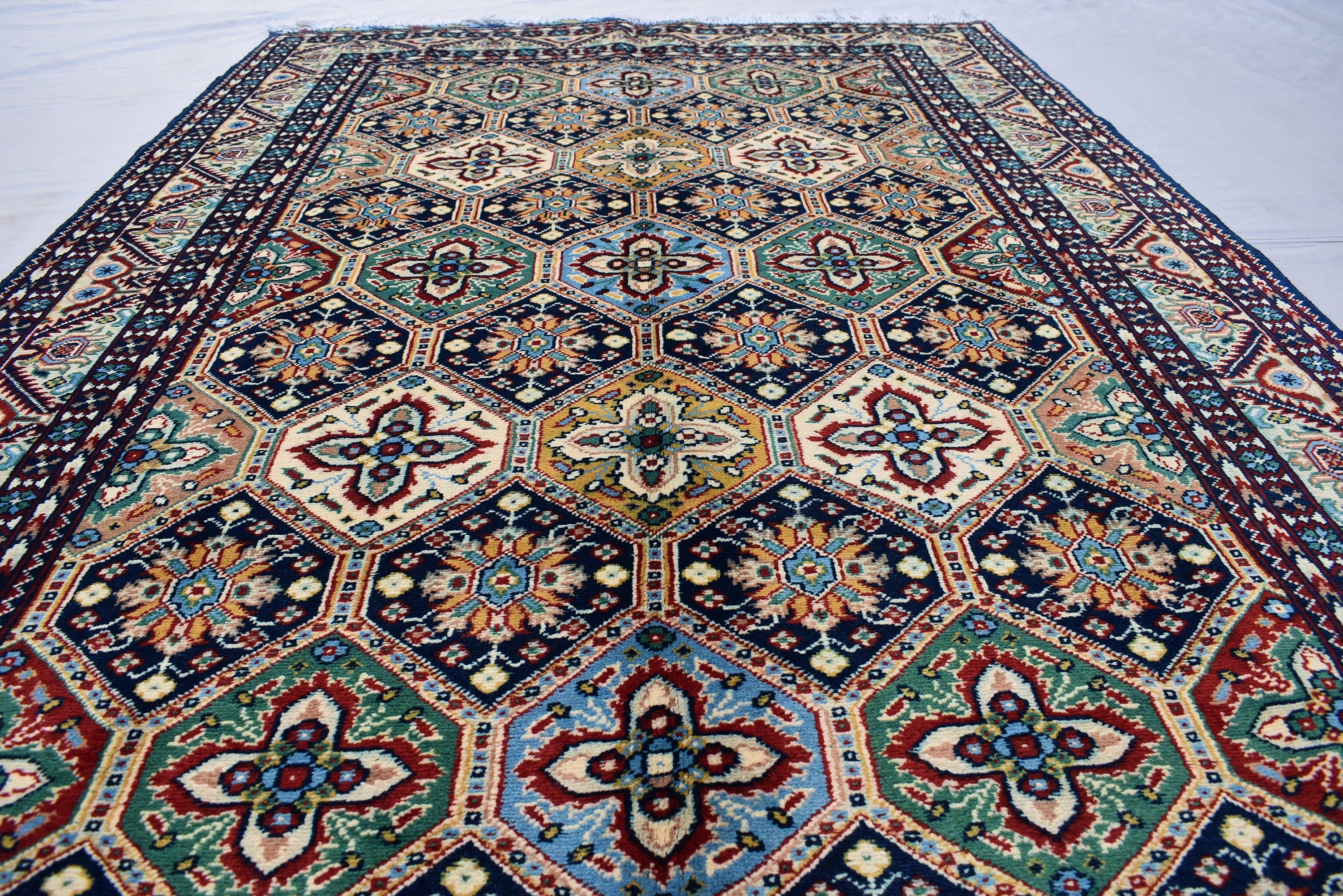 Afghan rug 6.2 x 4.10 Ft, High-Quality Afghan Turkman, Handmade Rug, Hand-knotted Bukhara Rug, Bedroom rug ,Area Rug, Oriental Living Room