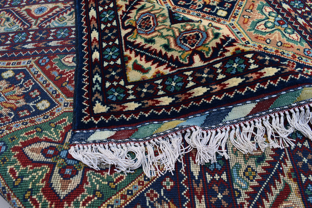 Afghan rug 6.2 x 4.10 Ft, High-Quality Afghan Turkman, Handmade Rug, Hand-knotted Bukhara Rug, Bedroom rug ,Area Rug, Oriental Living Room
