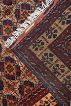 Bokhara 5x7 Ft, Hand Knotted High Quality Wool Rug- Multi Color Rugs For Living Room- Turkoman Tribal Rug 5X7- High Pile Soft Wool Area Rugs