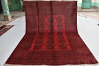 9.6 x 6.8 Ft Afghan Antique Elephant Foot Design Vinatge Rug Turkmen Pattern Bedroom Hnad knotted rug Area & Floor Rug