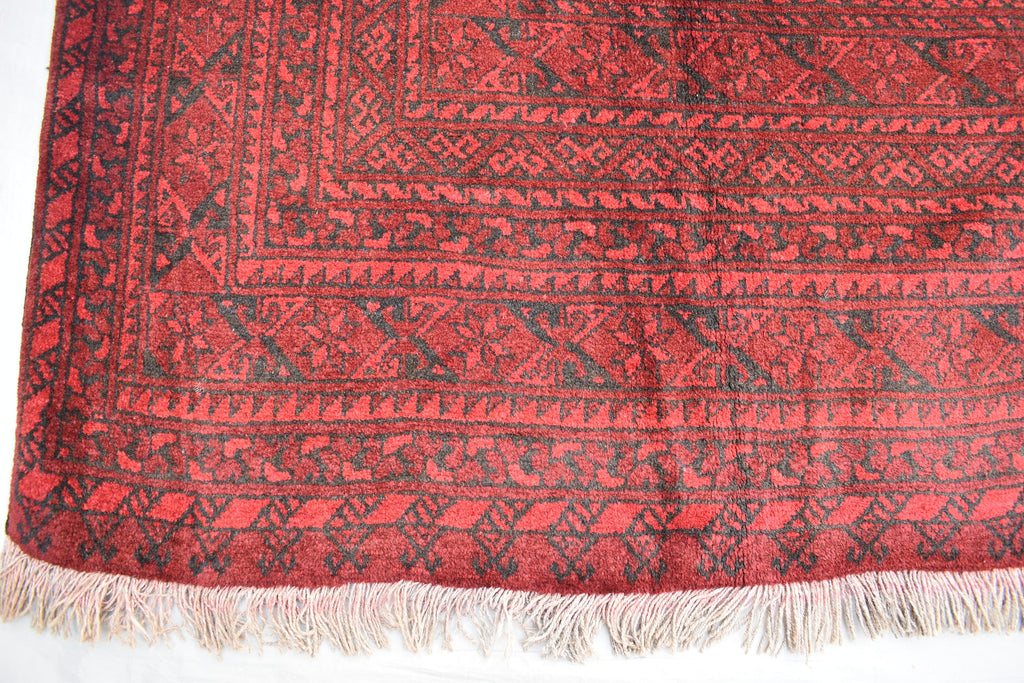 9.6 x 6.8 Ft Afghan Antique Elephant Foot Design Vinatge Rug Turkmen Pattern Bedroom Hnad knotted rug Area & Floor Rug