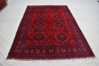6x9 Bukhara Handwoven Afghan Rug, Authentic Luxurious and timeless, Perfect for Modern and Traditional Homes, Free shipping- 5.10x8.10 ft