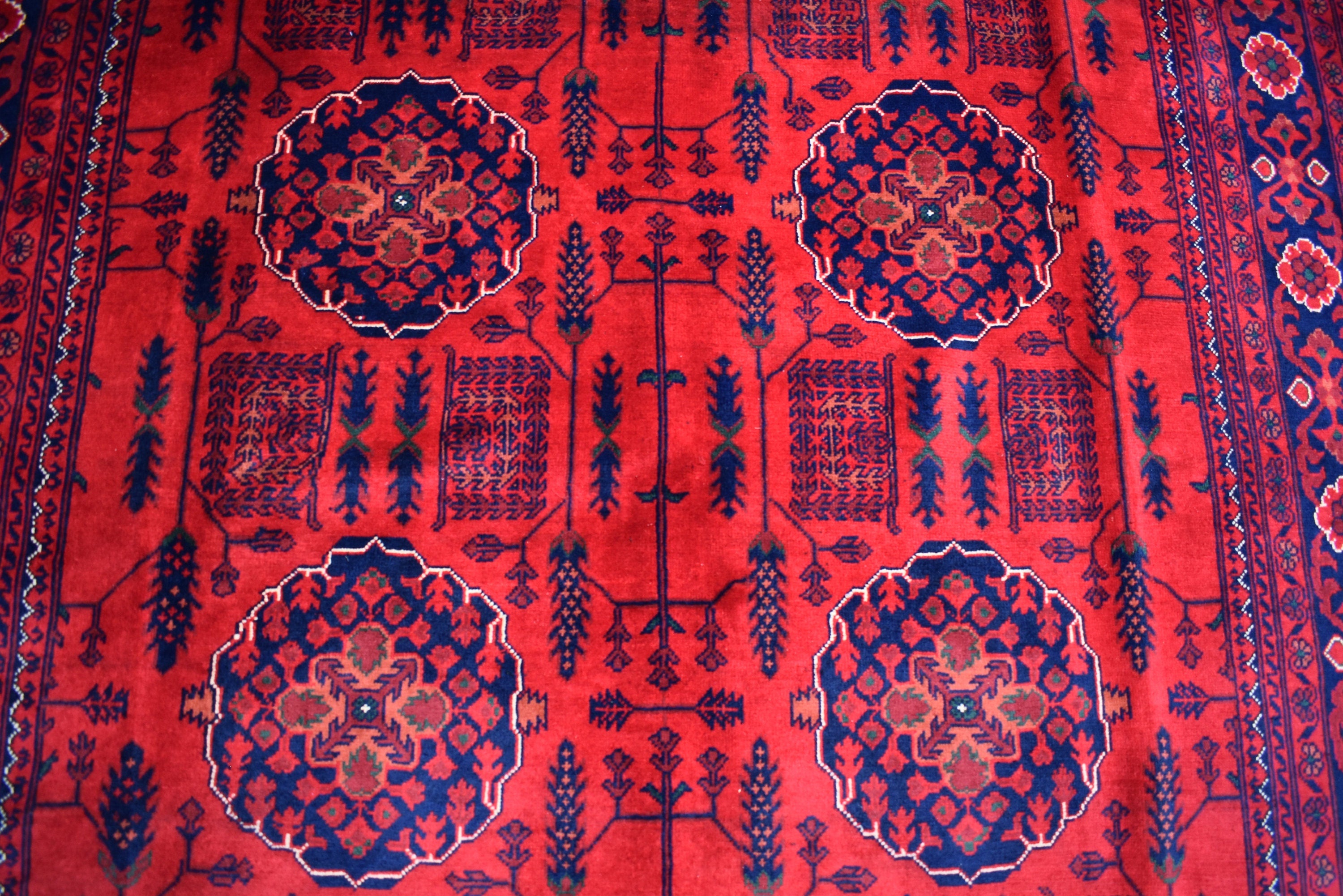 6x9 Bukhara Handwoven Afghan Rug, Authentic Luxurious and timeless, Perfect for Modern and Traditional Homes, Free shipping- 5.10x8.10 ft