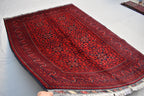 6x8Ft, Handwoven Afghan Bukhara Rug, Turkmen Tribal Traditional Wool Carpet Soft Pile, Boho Home Decor, Perfect for living room, Bedroom
