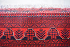 6x8 Bokhara Rug – Turkmen Afghan Handmade Wool Area Carpet, 100% Wool, Vegetable Dyed, Bukhara Pattern Oriental Rug on Sale, Bedroom Rug