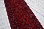 3x13 Long Runner Best Quality Bukhara Tribal Afghan Wool Rug, Perfect for Hallway, Entryway-Long Narrow Red Rug, Boho Home decor 12.9x2.8 ft