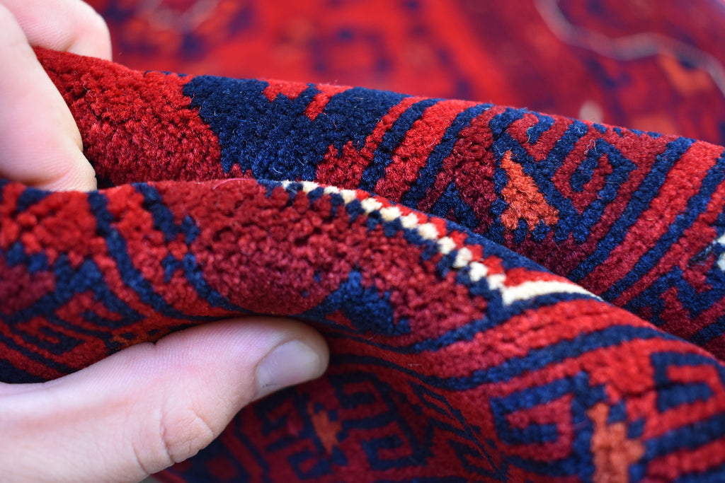 3x13 Long Runner Best Quality Bukhara Tribal Afghan Wool Rug, Perfect for Hallway, Entryway-Long Narrow Red Rug, Boho Home decor 12.9x2.8 ft