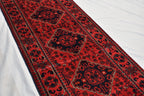 13.0 x 2.8 Ft Long Runner Best Quality Turkmen Khamiyab Khal Mohammadi Bokhara Runner Afghan Handmade Wool Oriental Hallway runner