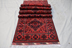 13.0 x 2.8 Ft Long Runner Best Quality Turkmen Khamiyab Khal Mohammadi Bokhara Runner Afghan Handmade Wool Oriental Hallway runner