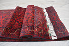3x16Ft Long Afghan Hallway Runner, Extra Long Handmade Afghan Runner, High Quality 100% Wool Turkmen Runner, Entryway Oriental Runner Rug
