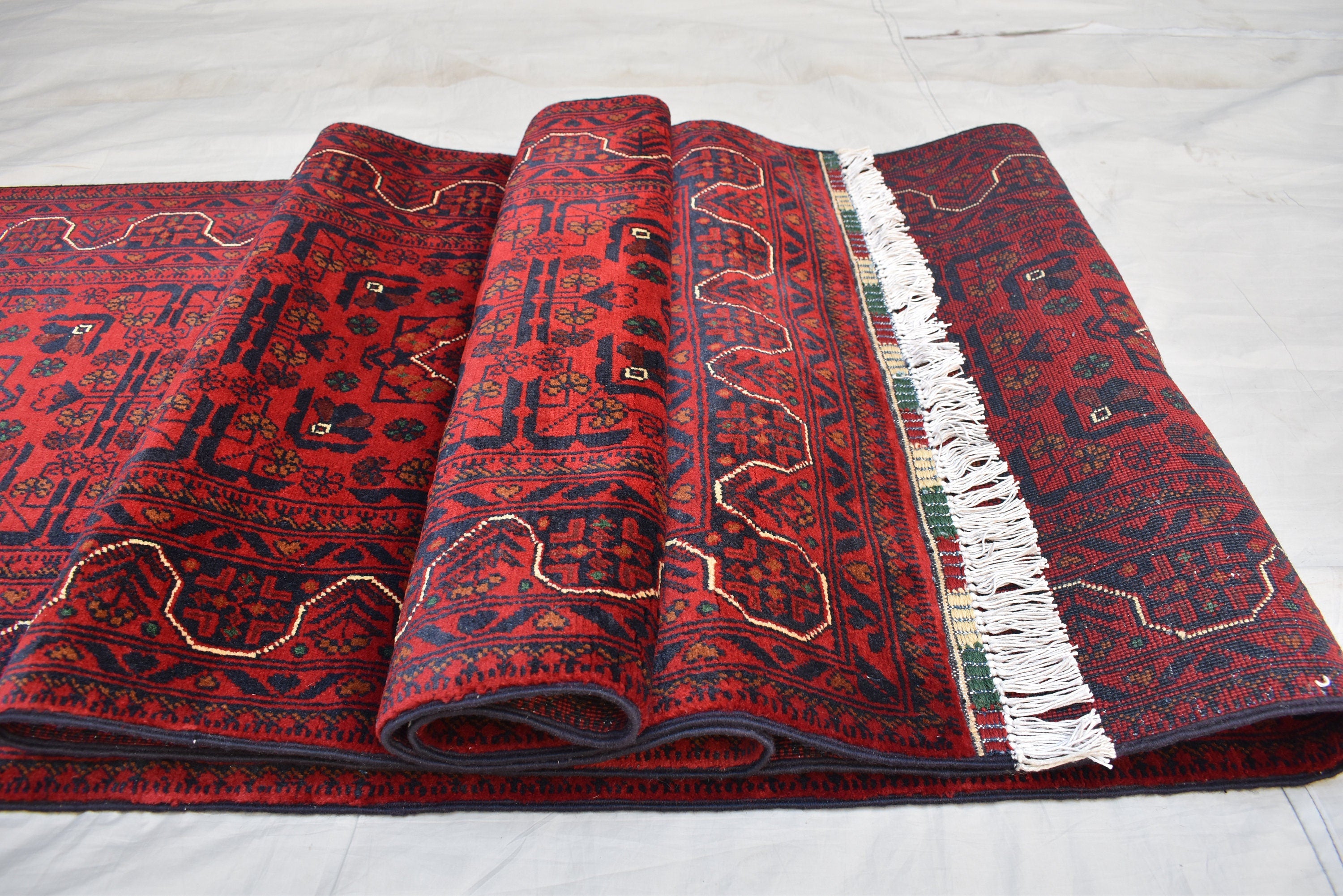 3x16Ft Long Afghan Hallway Runner, Extra Long Handmade Afghan Runner, High Quality 100% Wool Turkmen Runner, Entryway Oriental Runner Rug