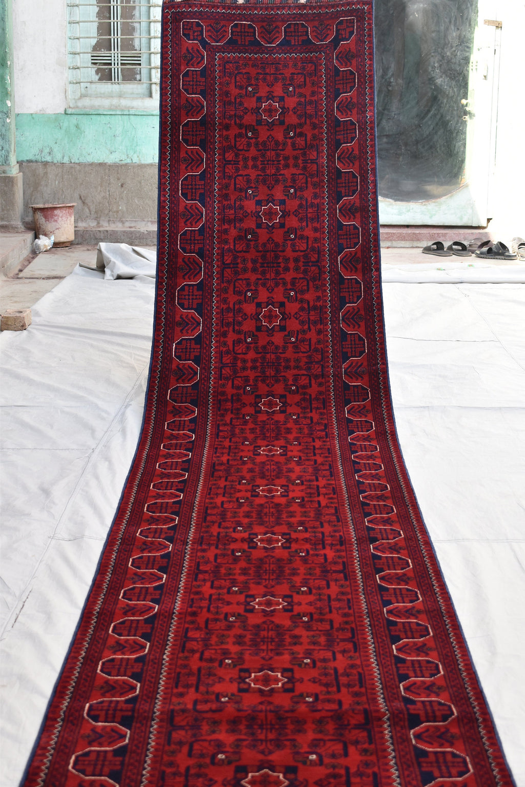 19.7x2.7Ft Long Runner Best Quality Turkmen Khamyab Khal Mohammadi Bokhara Runner Afghan Handmade Wool Oriental Hallway runner, Entryway Rug