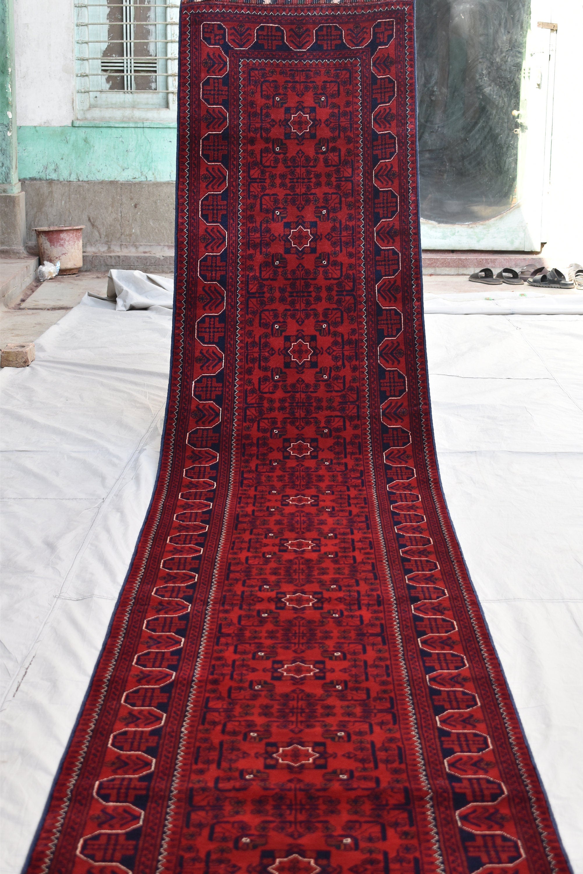 19.7x2.7Ft Long Runner Best Quality Turkmen Khamyab Khal Mohammadi Bokhara Runner Afghan Handmade Wool Oriental Hallway runner, Entryway Rug