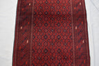 3x13 Vinatge Runner Handmade Afghan Turkmen Bashiri 100% Wool Traditional Hallway Runner Handmade, Entryway Runner, Corridor Rug 12.8x2.10