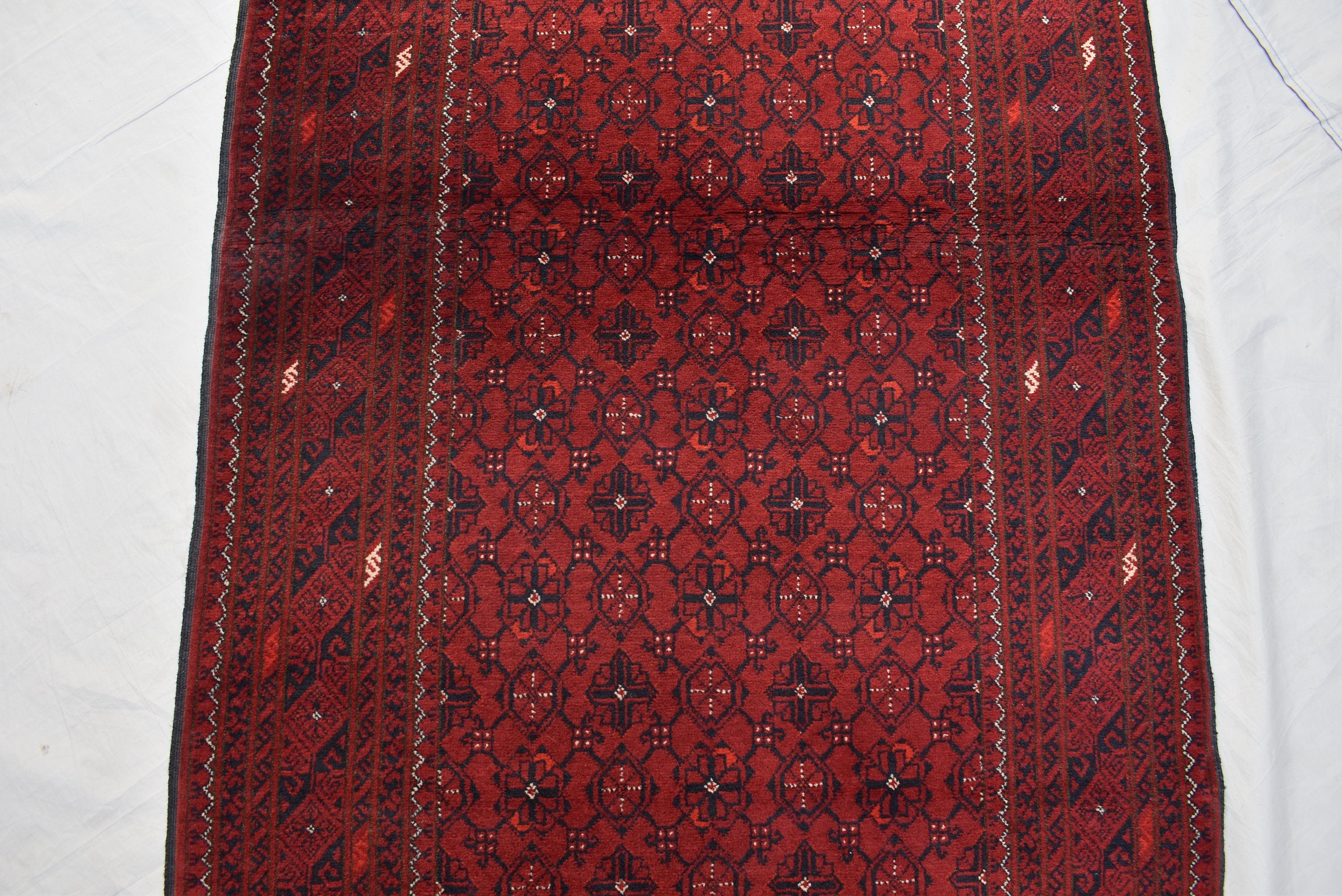 3x13 Vinatge Runner Handmade Afghan Turkmen Bashiri 100% Wool Traditional Hallway Runner Handmade, Entryway Runner, Corridor Rug 12.8x2.10