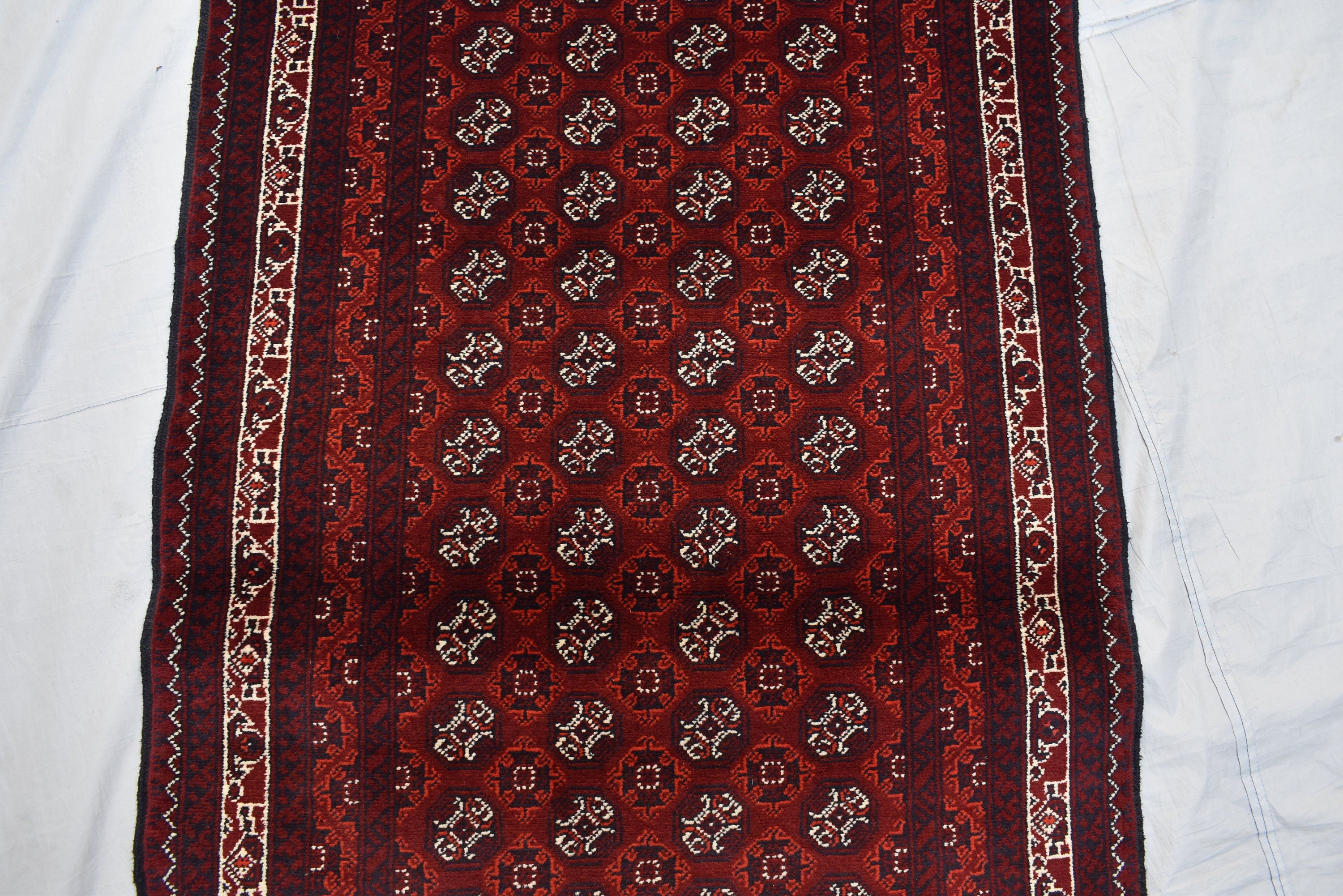 3x13ft, Afghan Handmade Runner Afghan Turkmen Bokhara 100% Wool Runner Handmade Afghan Hallway Runner Oriental Rug, 385x82 ft