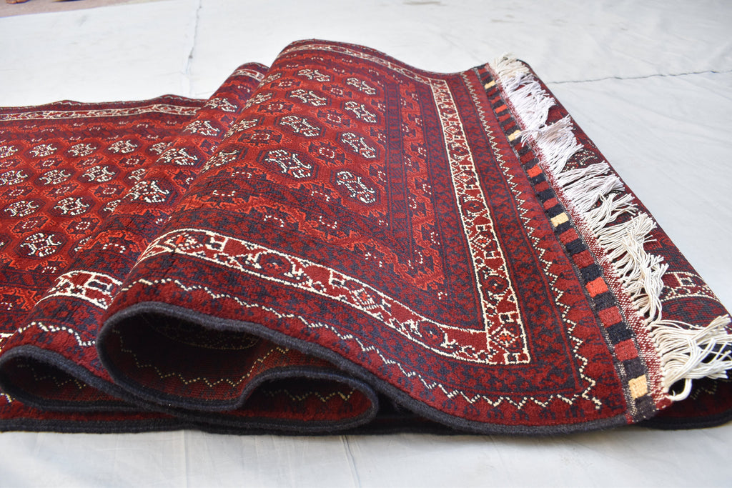 3x13ft, Afghan Handmade Runner Afghan Turkmen Bokhara 100% Wool Runner Handmade Afghan Hallway Runner Oriental Rug, 385x82 ft