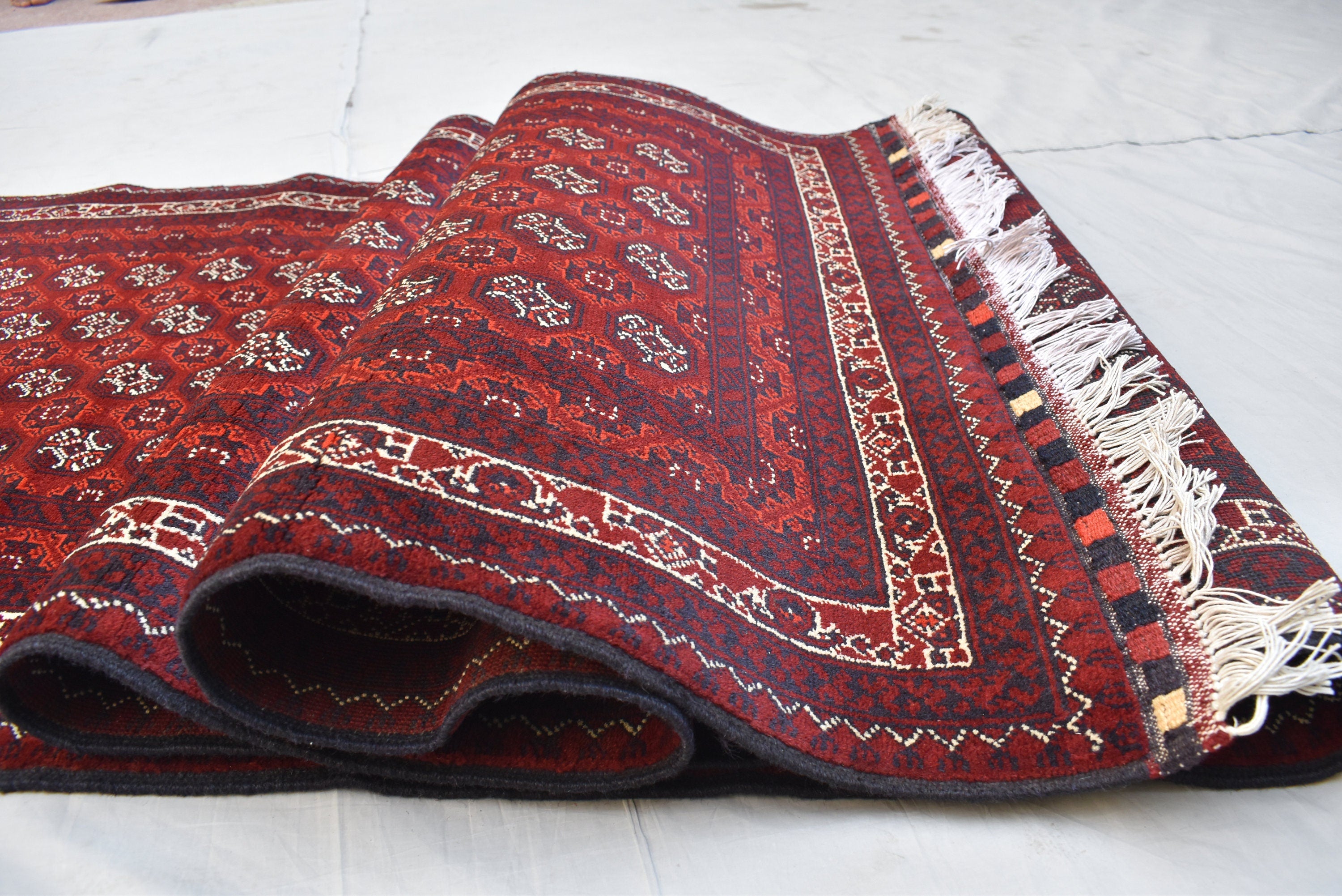 3x13ft, Afghan Handmade Runner Afghan Turkmen Bokhara 100% Wool Runner Handmade Afghan Hallway Runner Oriental Rug, 385x82 ft