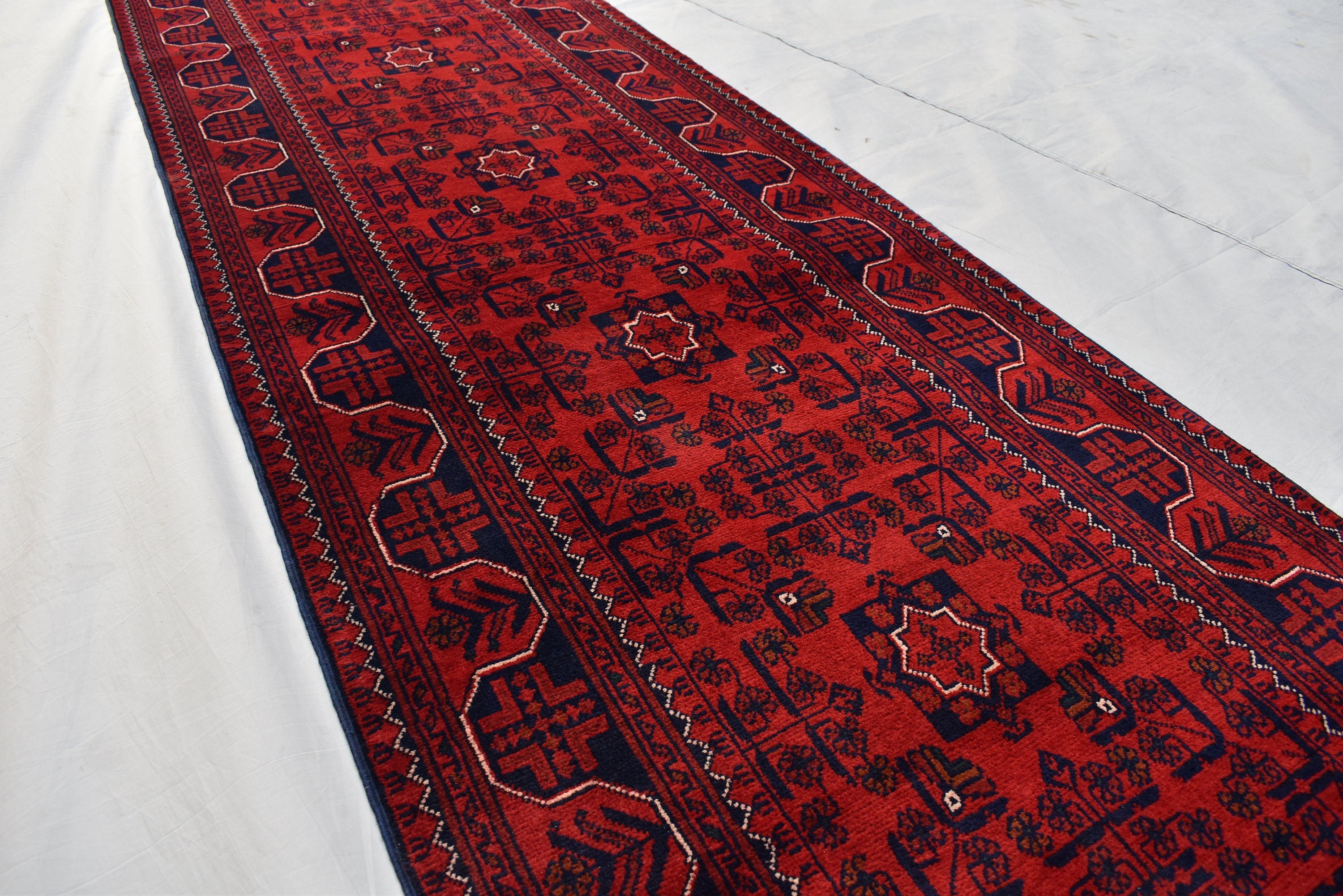 3x20Ft, Long Runner Best Quality Turkmen Khamiyab Khal Mohammadi Bokhara Runner Afghan Handmade Wool Oriental Hallway runner 600x78 cm
