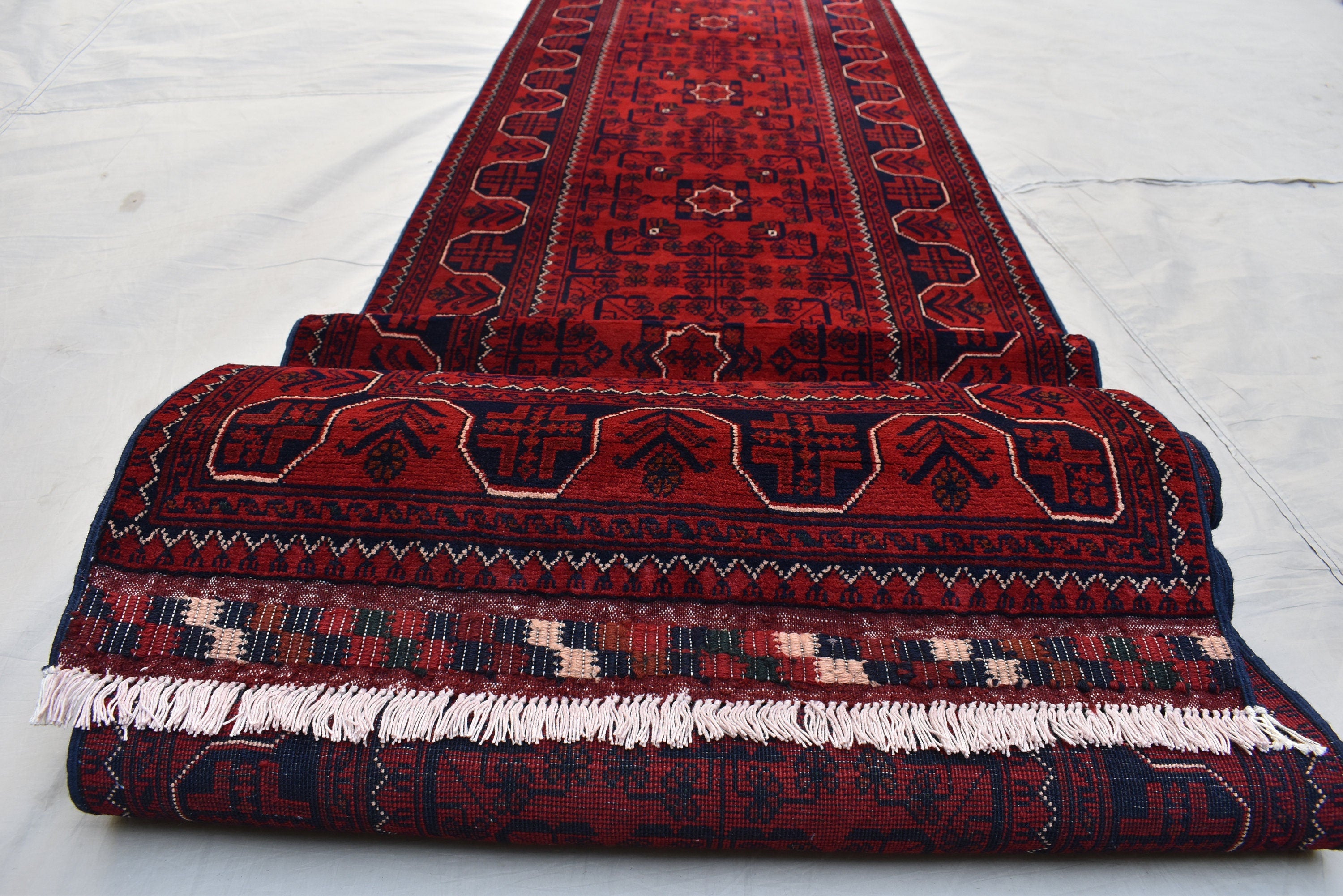 3x20Ft, Long Runner Best Quality Turkmen Khamiyab Khal Mohammadi Bokhara Runner Afghan Handmade Wool Oriental Hallway runner 600x78 cm