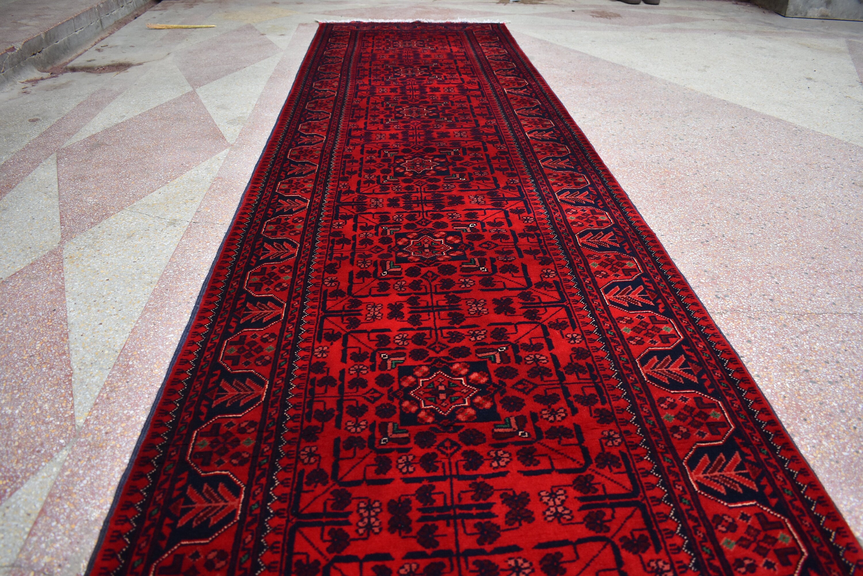 31.6 x 2.9 Ft Long Runner Best Quality Turkmen Khamiyab Khal Mohammadi Bokhara Runner Afghan Handmade Wool Oriental Hallway runner