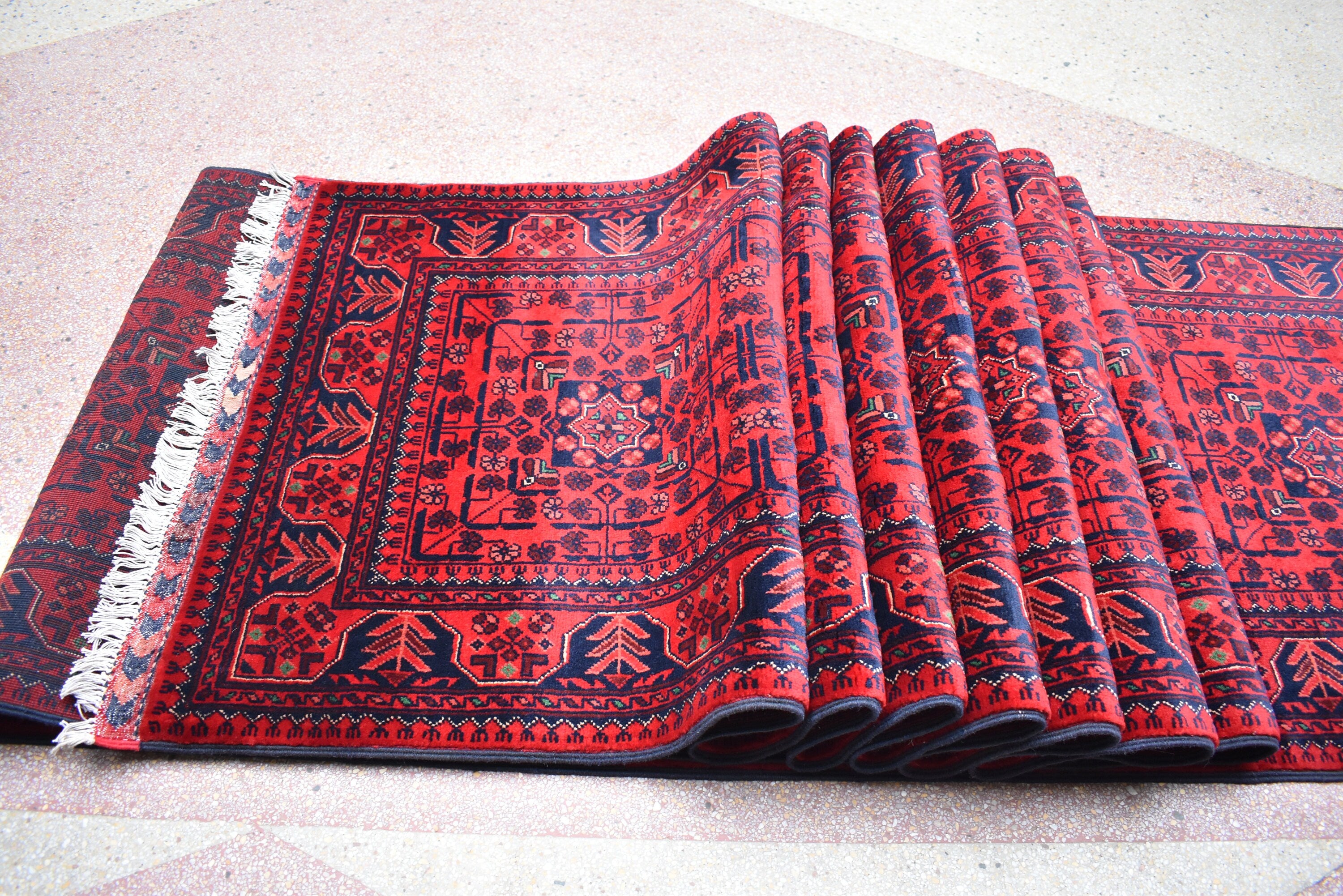 31.6 x 2.9 Ft Long Runner Best Quality Turkmen Khamiyab Khal Mohammadi Bokhara Runner Afghan Handmade Wool Oriental Hallway runner
