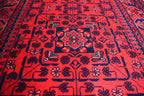 3x32ft, Runner Rug – Extra Long Afghan Red Carpet, Handknotted Wool Hallway Rug, Ideal for Weddings, Ceremonies, Events, Office or Entryway