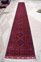 23.2 x 2.8 Ft Long Runner Best Quality Turkmen Khamiyab Khal Mohammadi Bokhara Runner Afghan Handmade Wool Oriental Hallway runner
