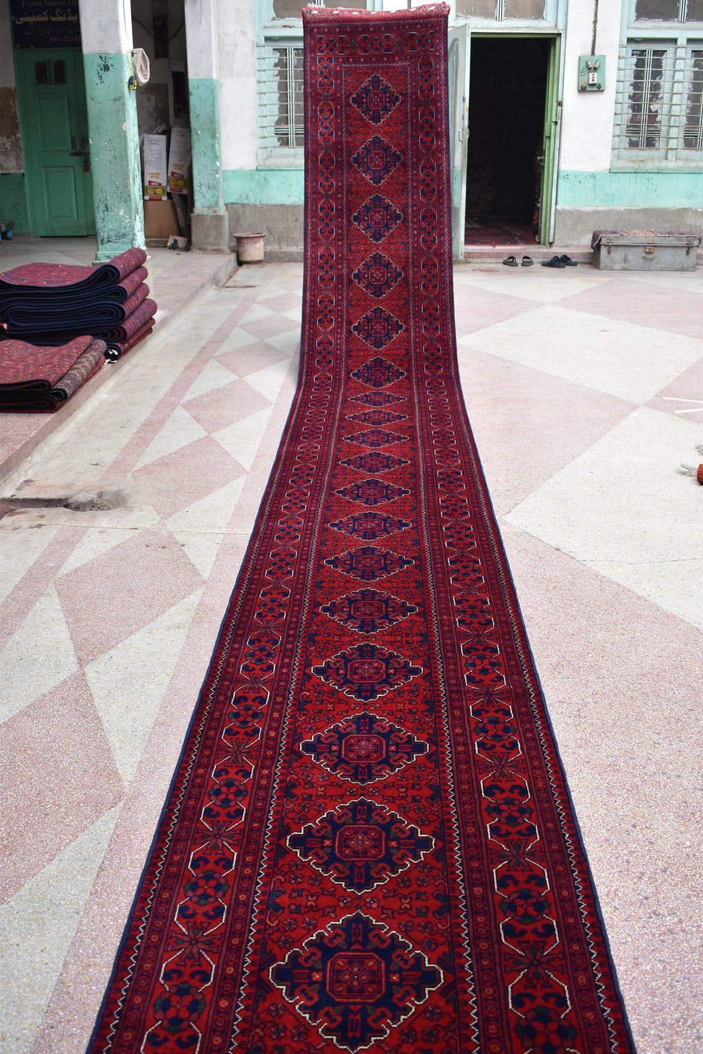 23.2 x 2.8 Ft Long Runner Best Quality Turkmen Khamiyab Khal Mohammadi Bokhara Runner Afghan Handmade Wool Oriental Hallway runner