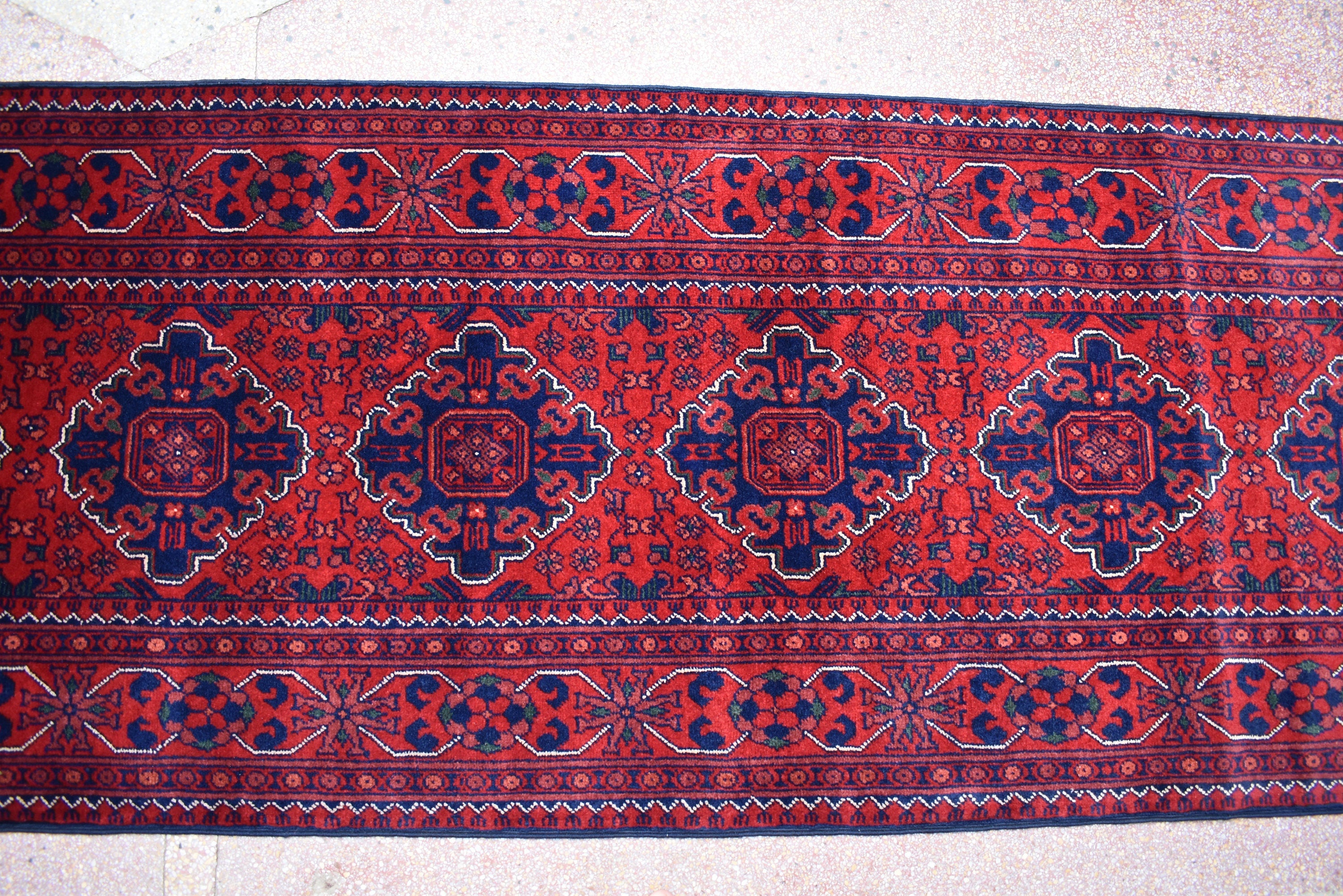 23.2 x 2.8 Ft Long Runner Best Quality Turkmen Khamiyab Khal Mohammadi Bokhara Runner Afghan Handmade Wool Oriental Hallway runner